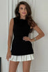 Elegant Mini Dress for Women - Office Commute Fashion with Pleated Design